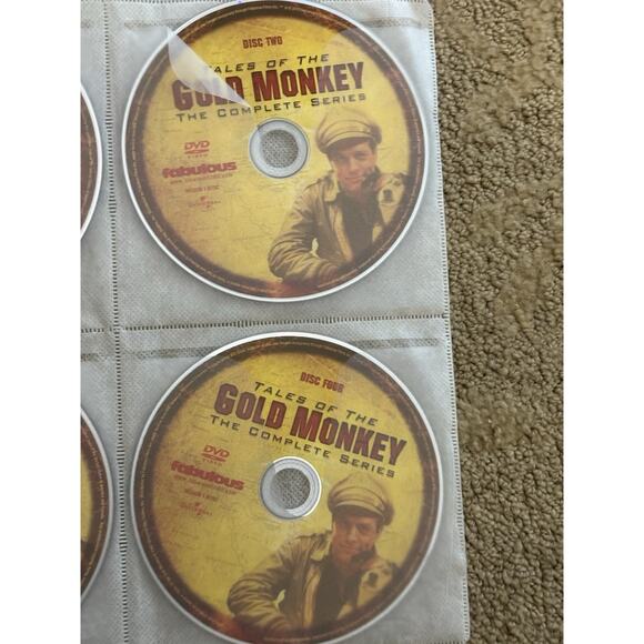 Tales of the Gold Monkey: The Complete Series 1982, 6-DVD set Discs Only No Case - Picture 5 of 5